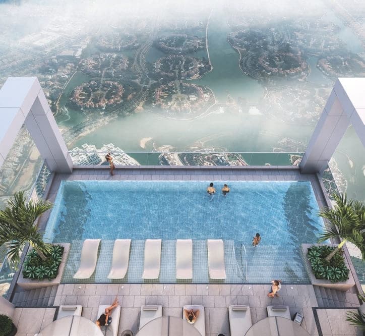 Sobha Verde amenity Infinity Edge Pool On 65 Level in JLT (Jumeirah Lake Towers), Dubai