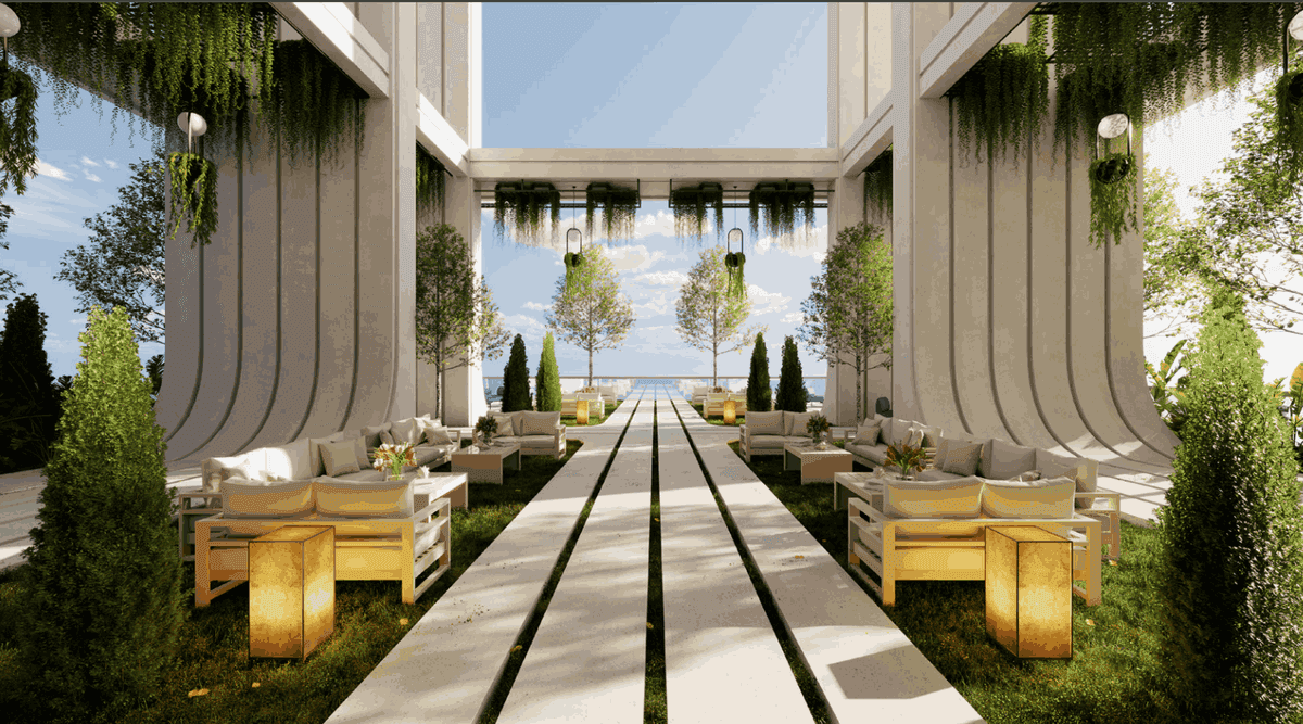 Society House amenity Outdoor Horizon Deck & Bar Area - Downtown Dubai, Dubai - by Invest Group Overseas (IGO)