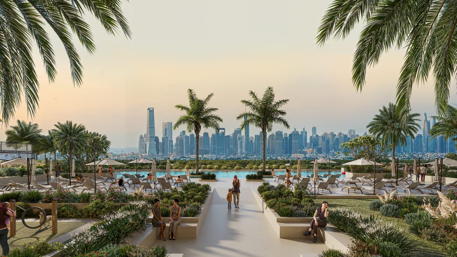 Sol Levante amenity Sunken Seating - JVT (Jumeirah Village Triangle), Dubai - by SOL Properties