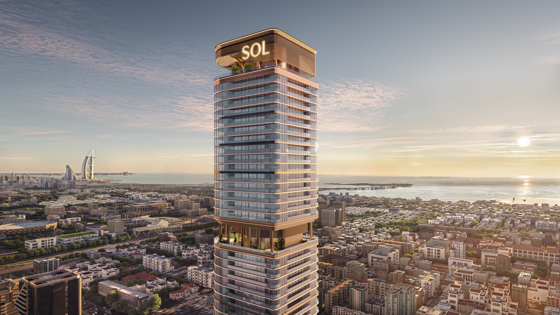 Sol Luxe exterior view in City Walk, Dubai, by SOL Properties