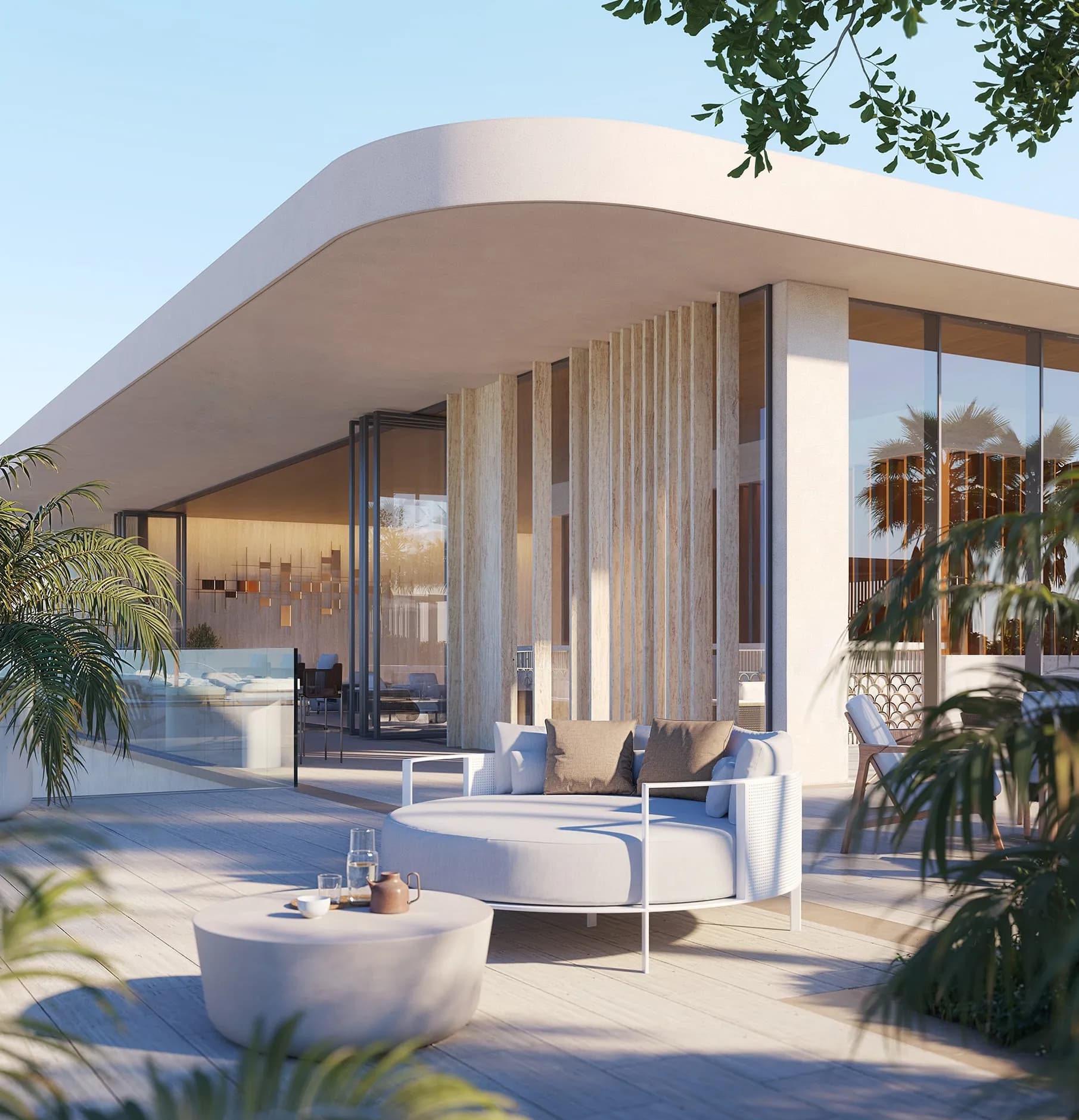 Soléva Beach Residences amenity Dining Courtyard - Al Marjan Island, Dubai - by Al Huzaifa Properties