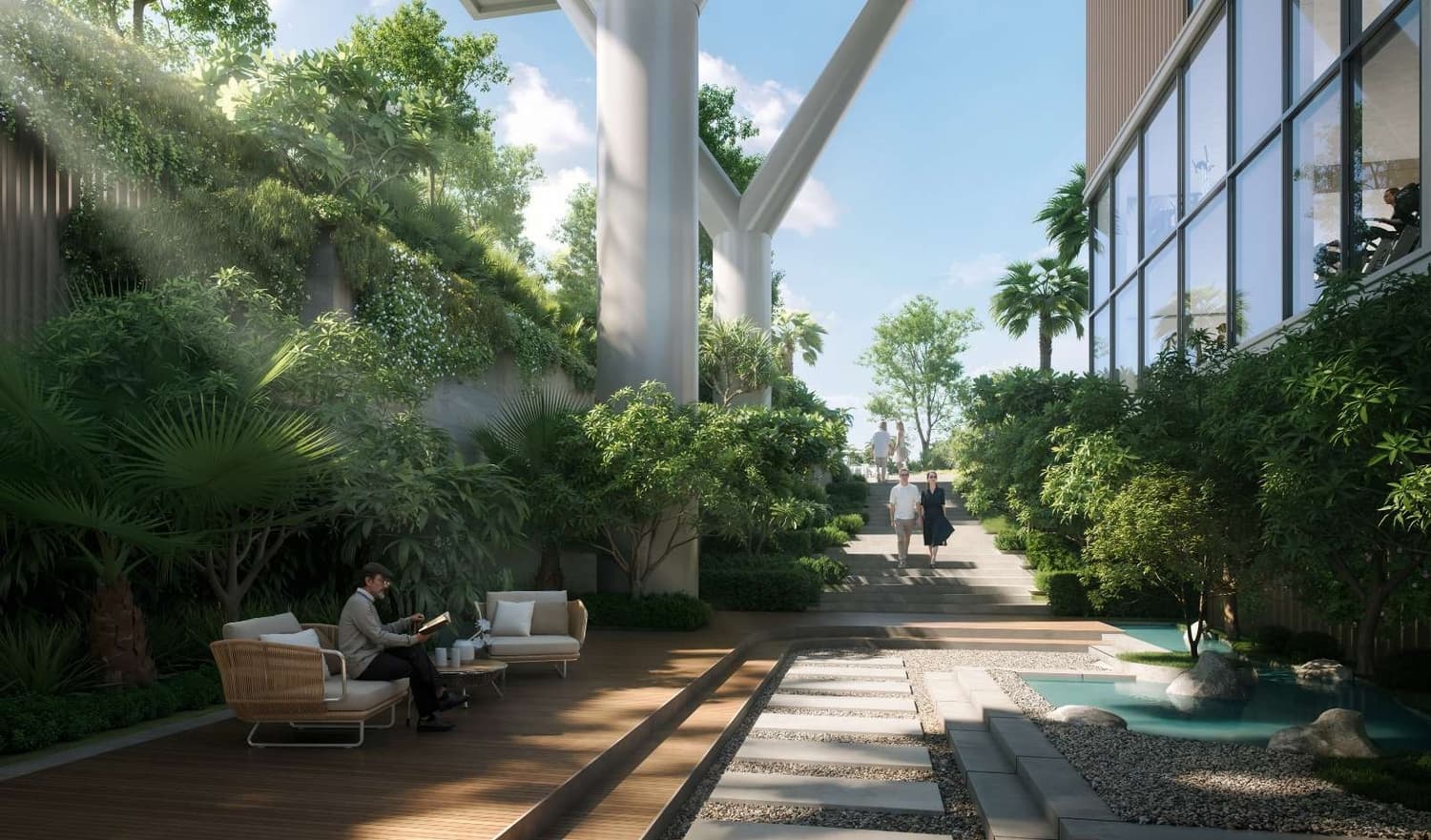 Soto Grande amenity Courtyard Access in Al Jazeera Al Hamra, Ras Al Khaimah, by Ellington