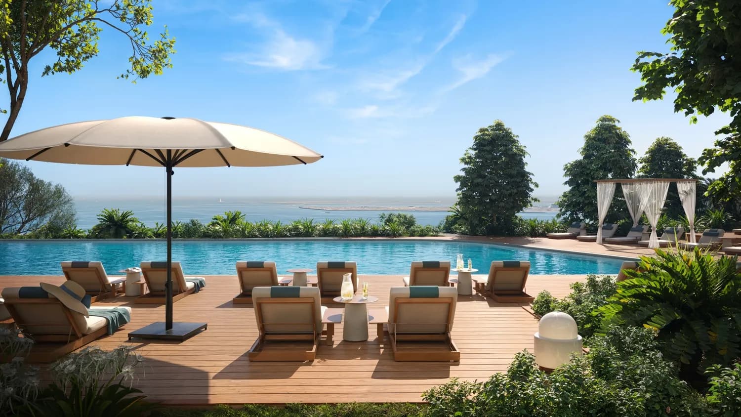 Soulever by Beyond amenity Pool Deck - Maritime City, Dubai - by Beyond Developments