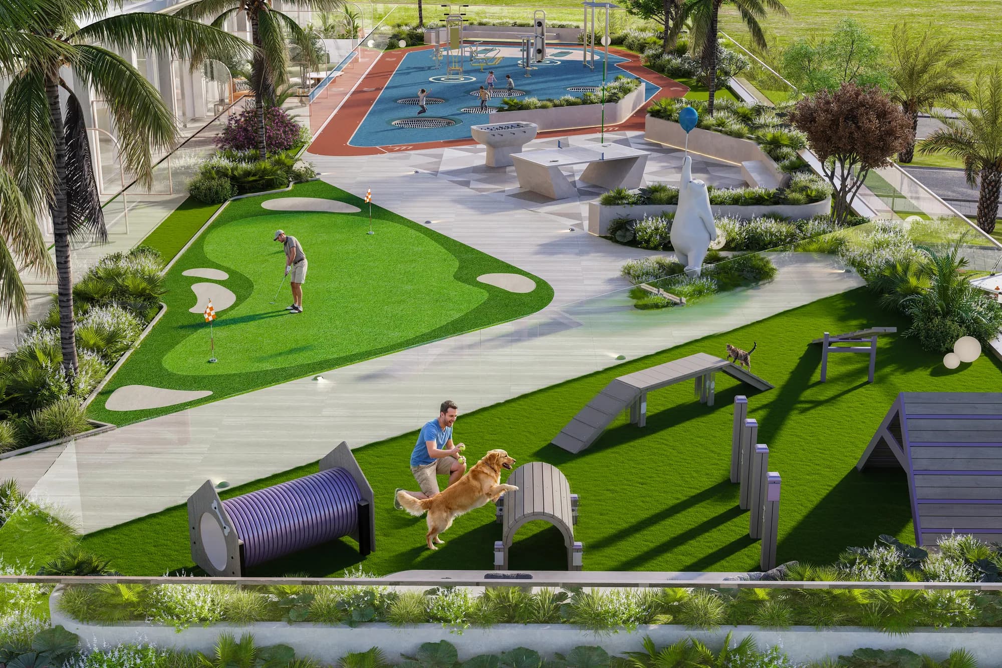 South Lofts amenity Pawscape & The Greens - Dubai Industrial City, Dubai - by Premier Choice International