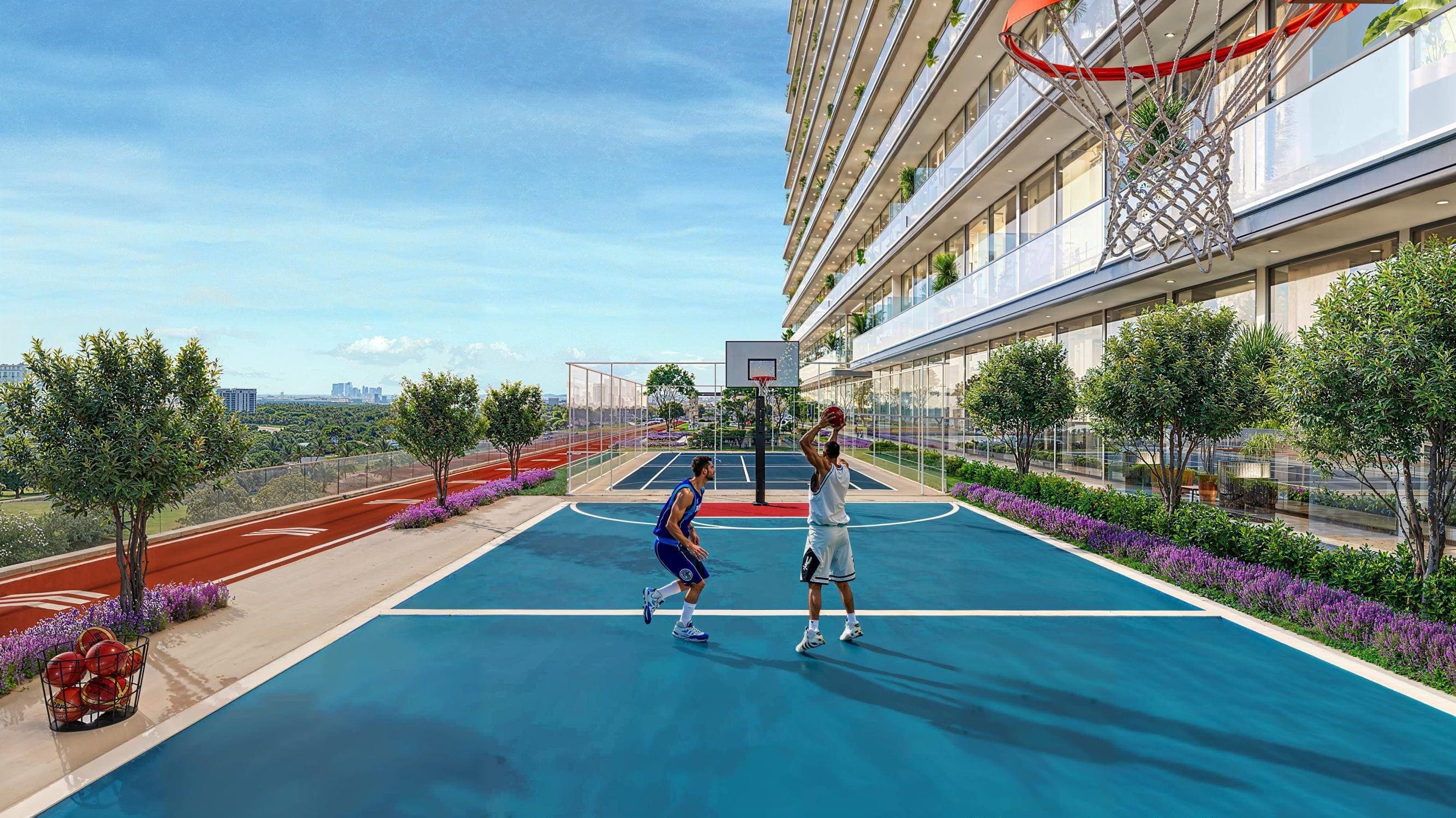 Sparklz amenity Basketball Court - Jebel Ali Village, Dubai - by Danube