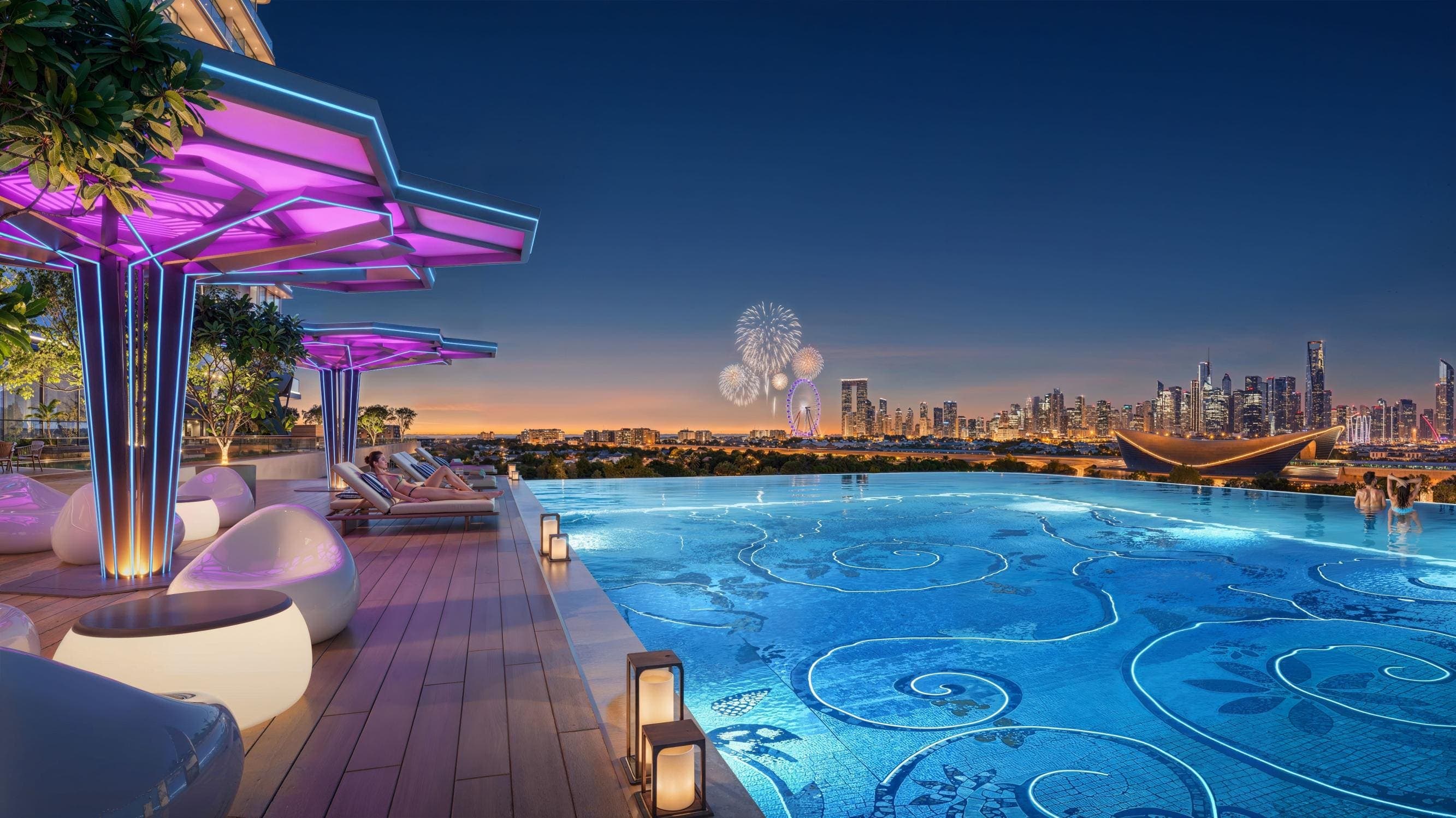 Sparklz amenity Infinity Pool - Jebel Ali Village, Dubai - by Danube