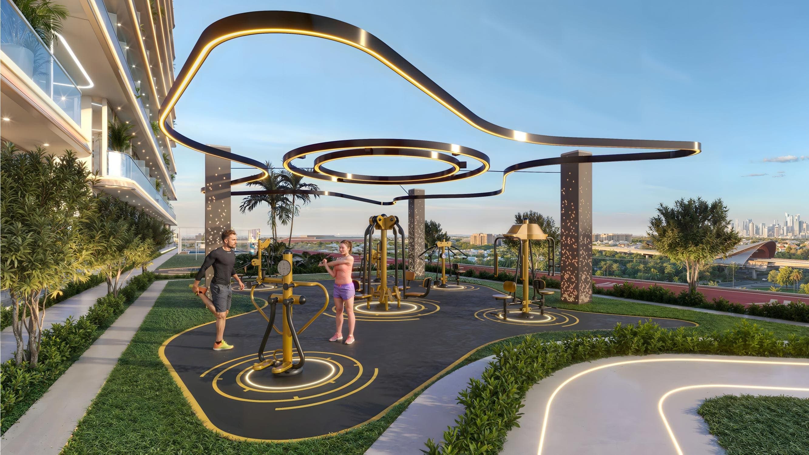 Sparklz amenity Outdoor Gym - Jebel Ali Village, Dubai - by Danube