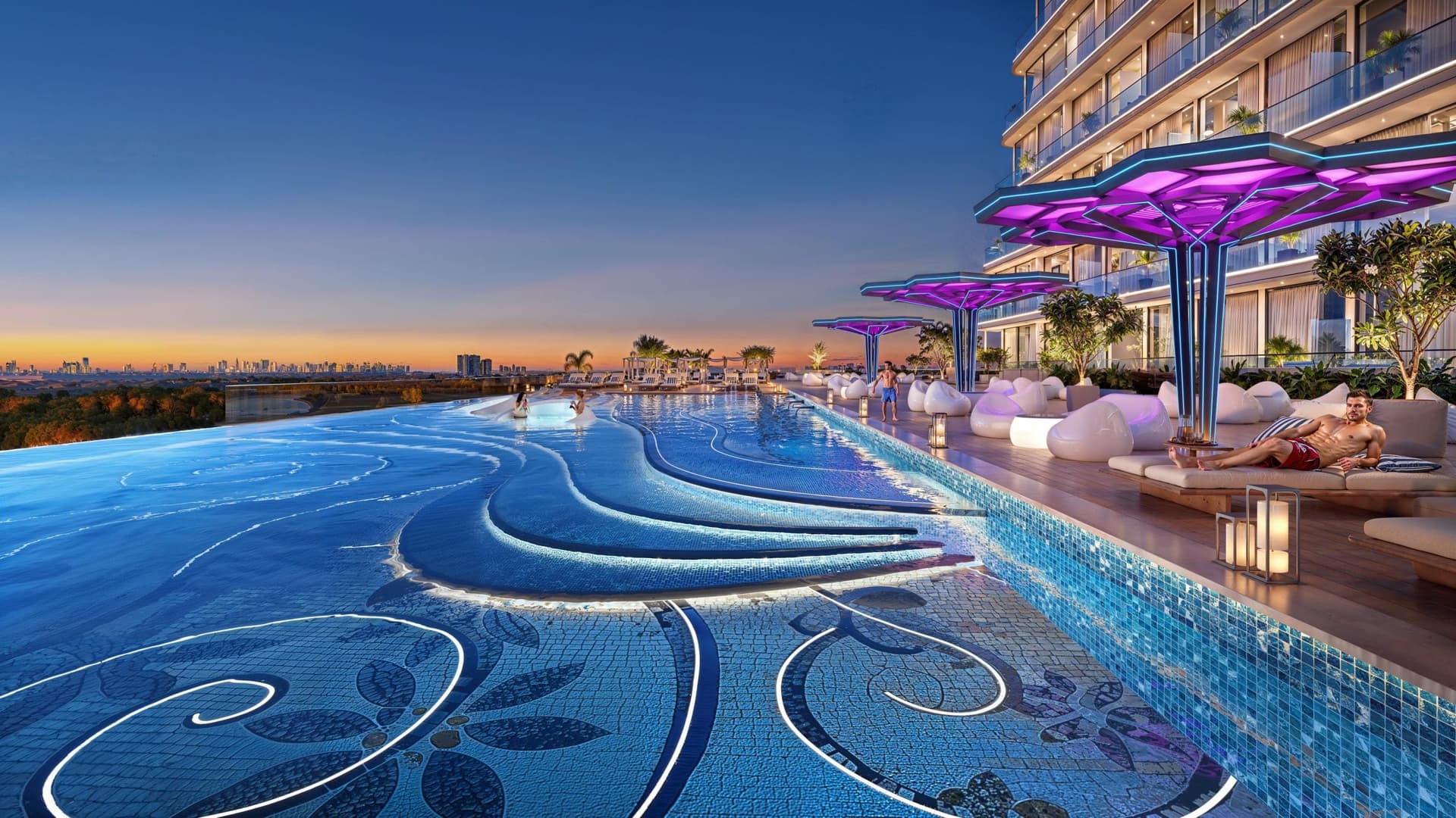 Sparklz amenity Pool Party in Jebel Ali Village, Dubai, by Danube