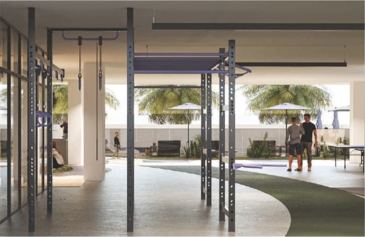 SquareX Residence amenity Outdoor Gym - JVC (Jumeirah Village Circle), Dubai - by Tasmeer Indigo Properties