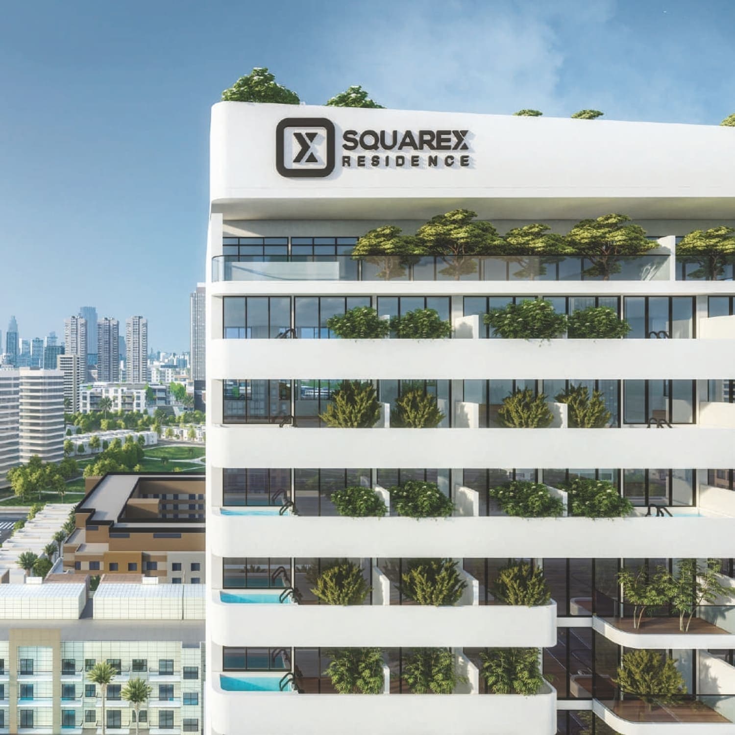 SquareX Residence exterior view - JVC (Jumeirah Village Circle), Dubai - by Tasmeer Indigo Properties