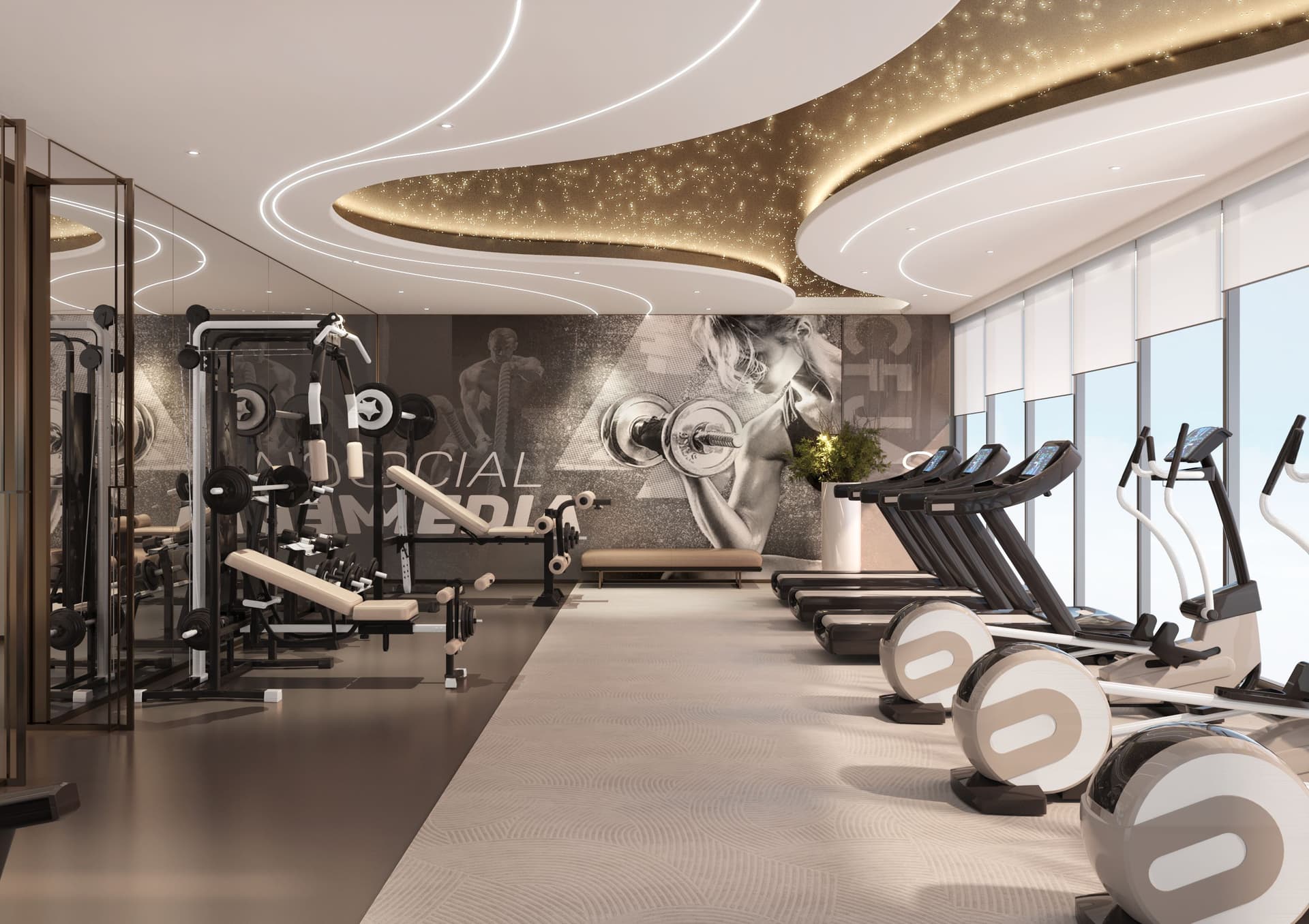Stamn One amenity Fitness Centre in Al Satwa, Dubai, by STAMN Real Estate Development
