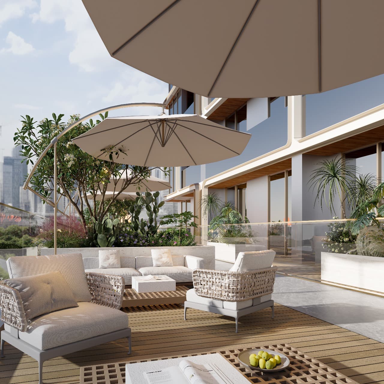 Stamn Yuni amenity Bbq Area - Al Satwa, Dubai - by STAMN Real Estate Development