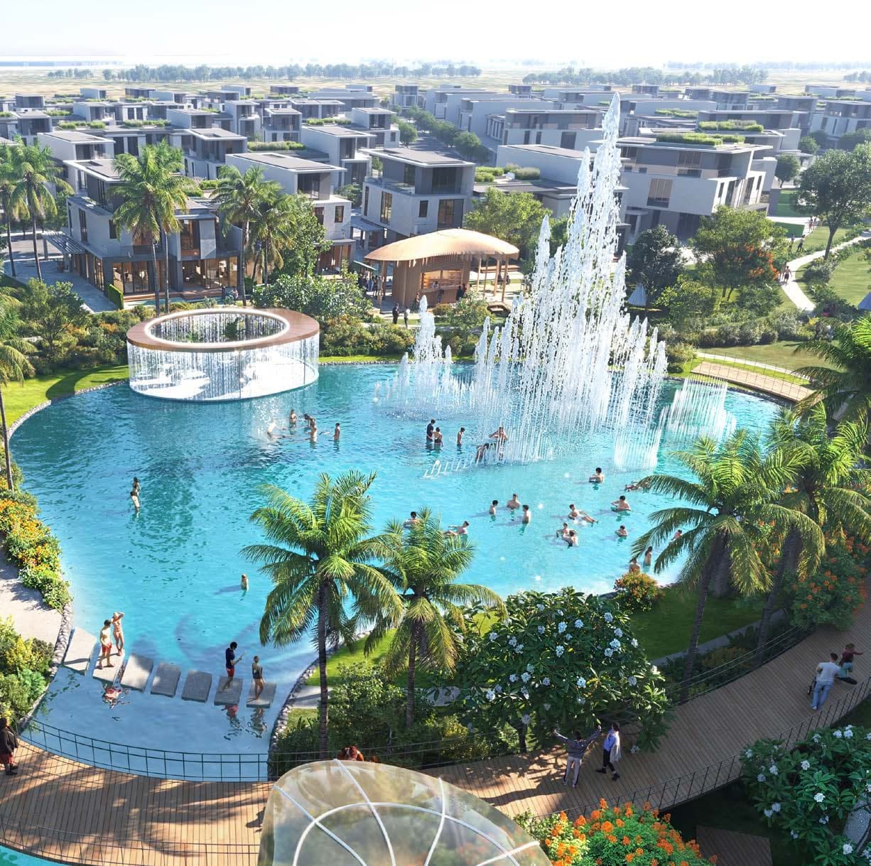 Sun City amenity The Grand Water Fountain in Damac Suncity, Dubai, by DAMAC