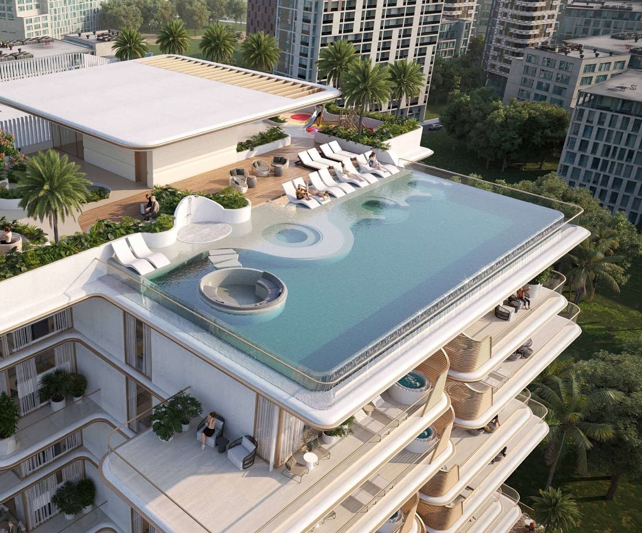 Sunset Bay 4 amenity Infinity Pool - Dubai Islands, Dubai - by Imtiaz Development