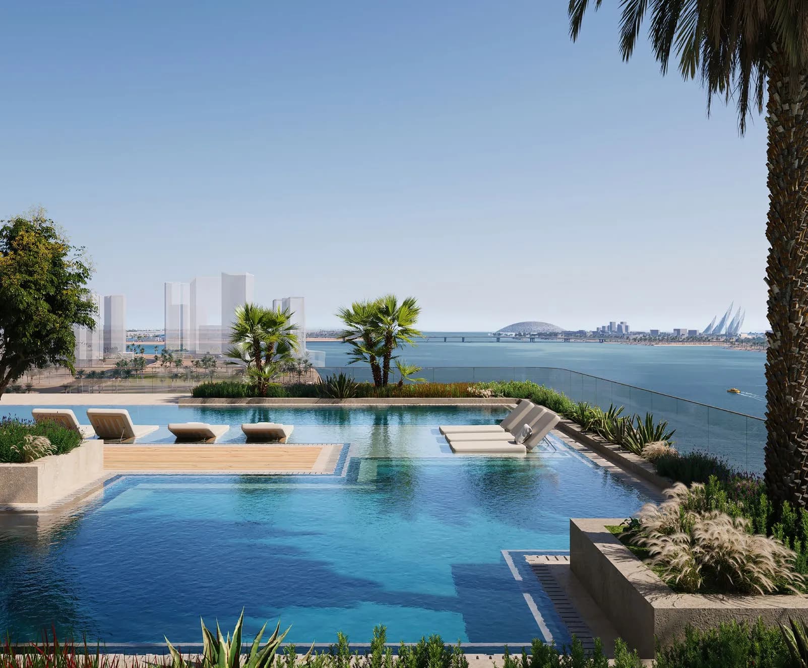Sunstone amenity Pool Deck - Abu Dhabi, Dubai - by IMKAN Properties