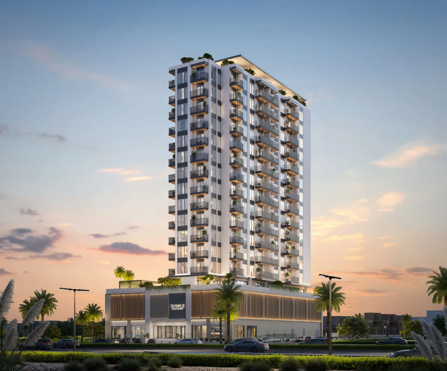 Sunvale exterior view - Jabal Ali, Dubai - by PRYSM Development