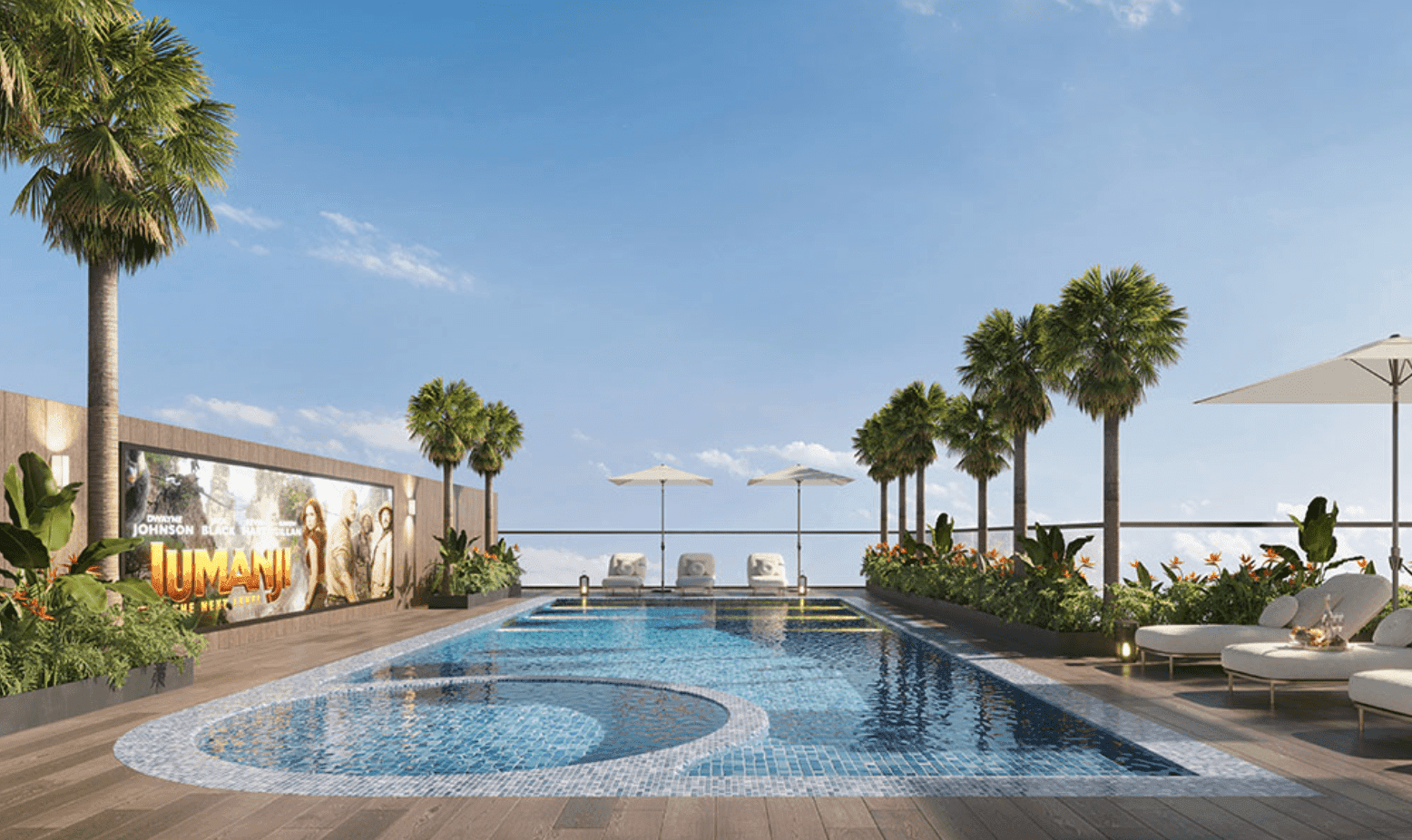 Supreme Residence amenity Rooftop Aqua Cinema - Arjan, Dubai - by Uniestate Properties