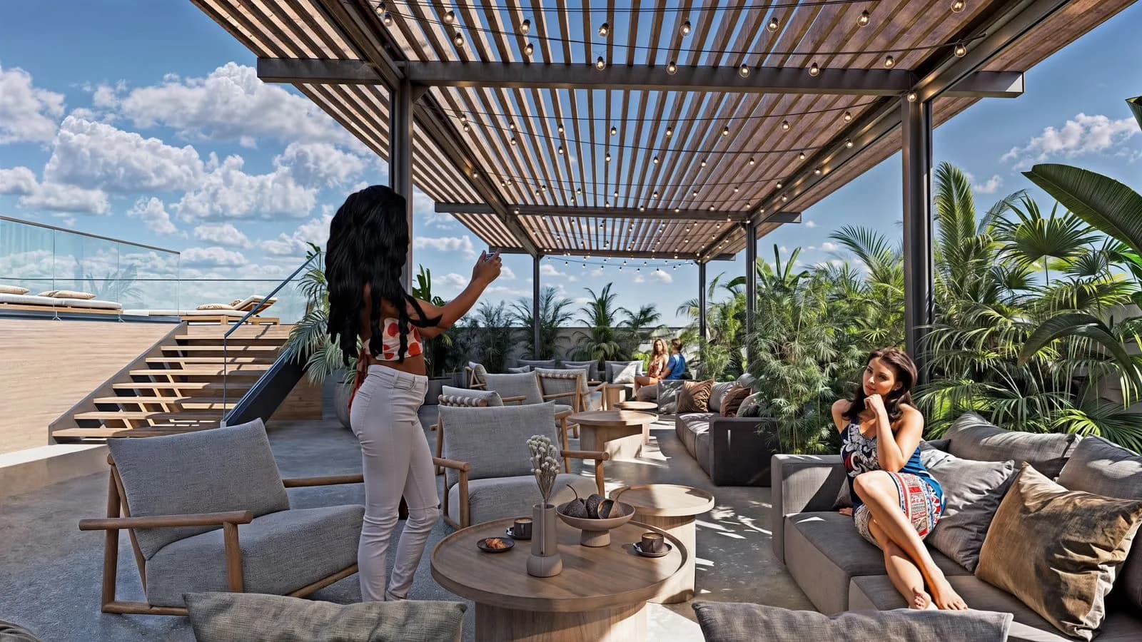 Swoi Berawa Apartments amenity Rooftop Lounge Area - Badung, Dubai - by SWOI Development Group