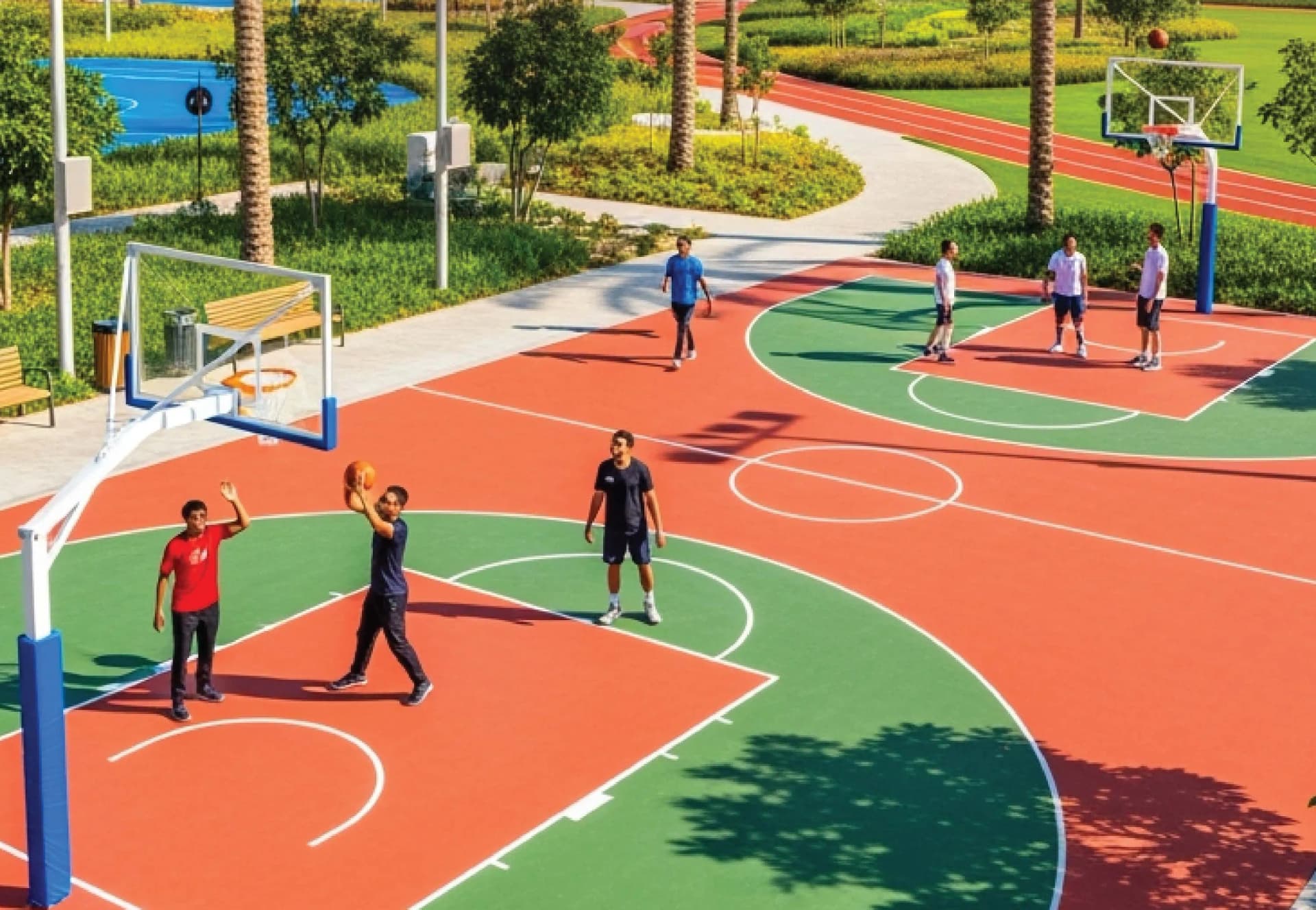 Symbolic Altus amenity Basketball Court in Wadi Al Safa 2, Dubai, by Symbolic Real Estate Development L.L.C
