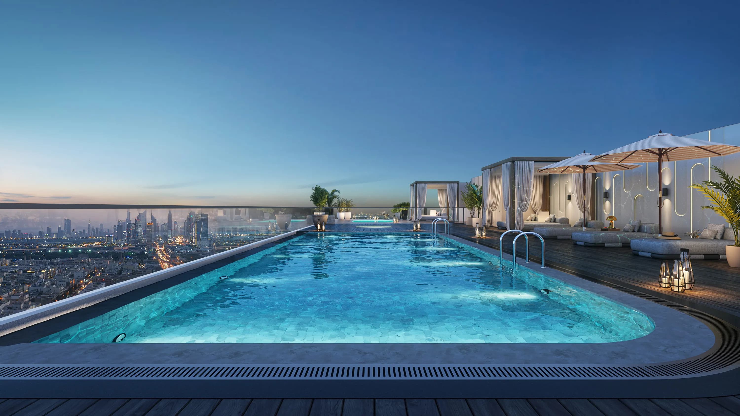 Symbolic Altus amenity Rooftop Infinity Pool - Wadi Al Safa 2, Dubai - by Symbolic Real Estate Development L.L.C