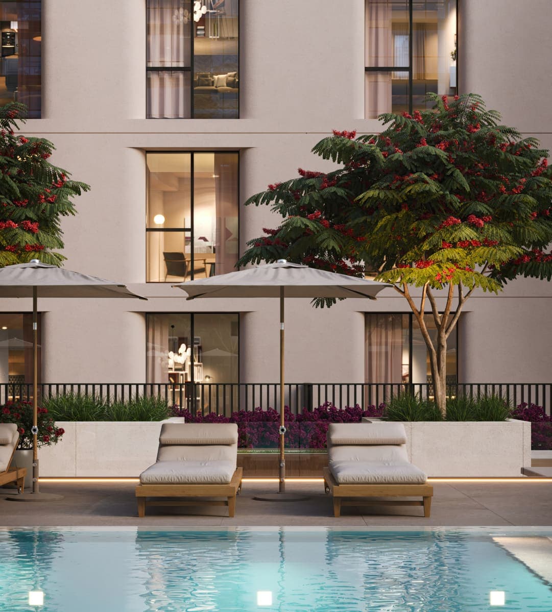 Symphony on the Рark amenity Swimming Pool - Town Square, Dubai - by Nshama Group