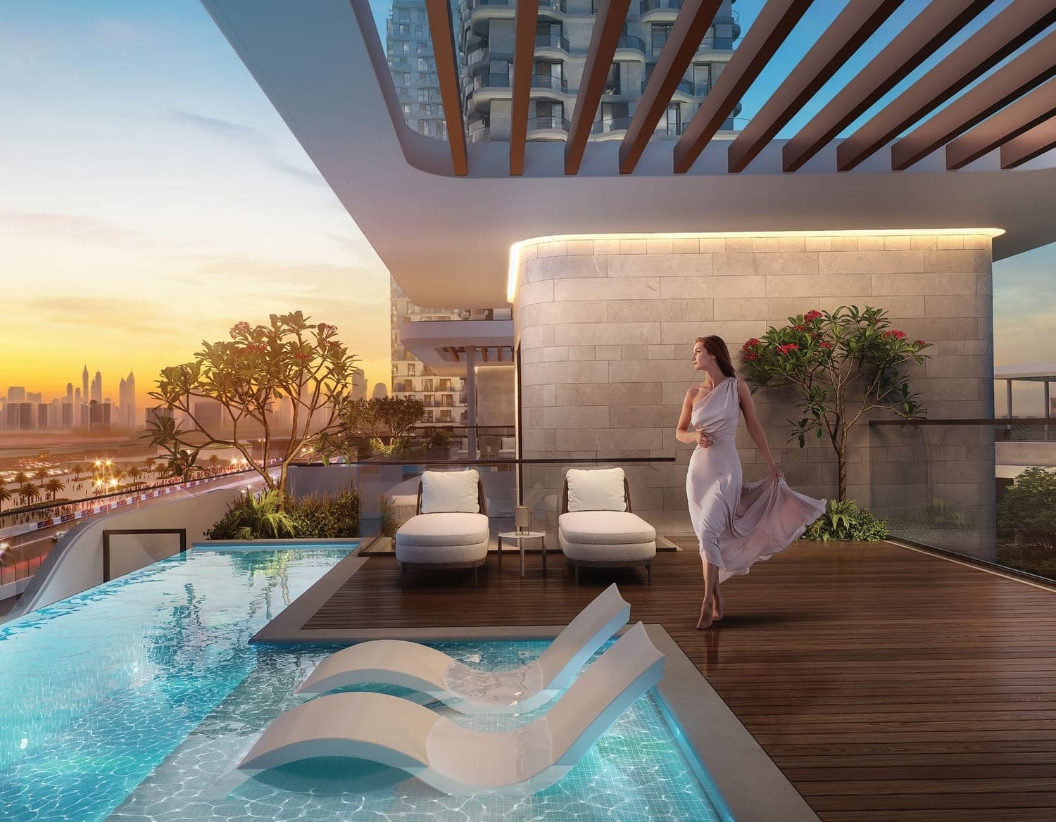 Takaya amenity Swimming Pools - Dubai Motor City, Dubai - by Union Properties