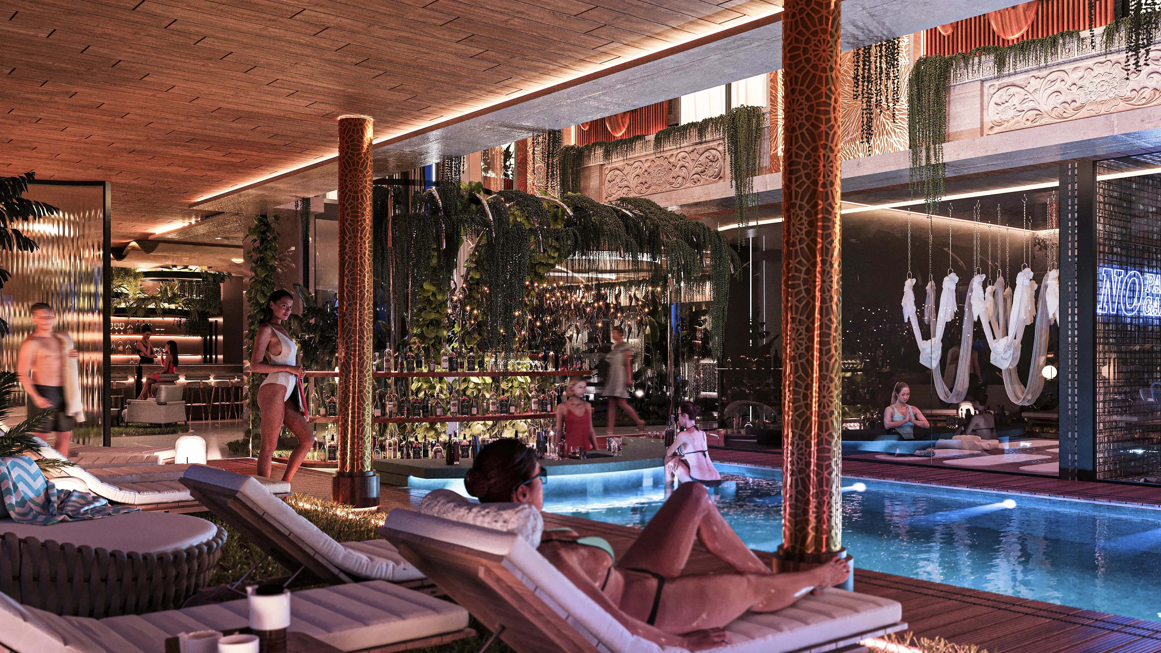 TAO Club House amenity Pool Lounge - Badung, Dubai - by Avalon x RTF by Usyk