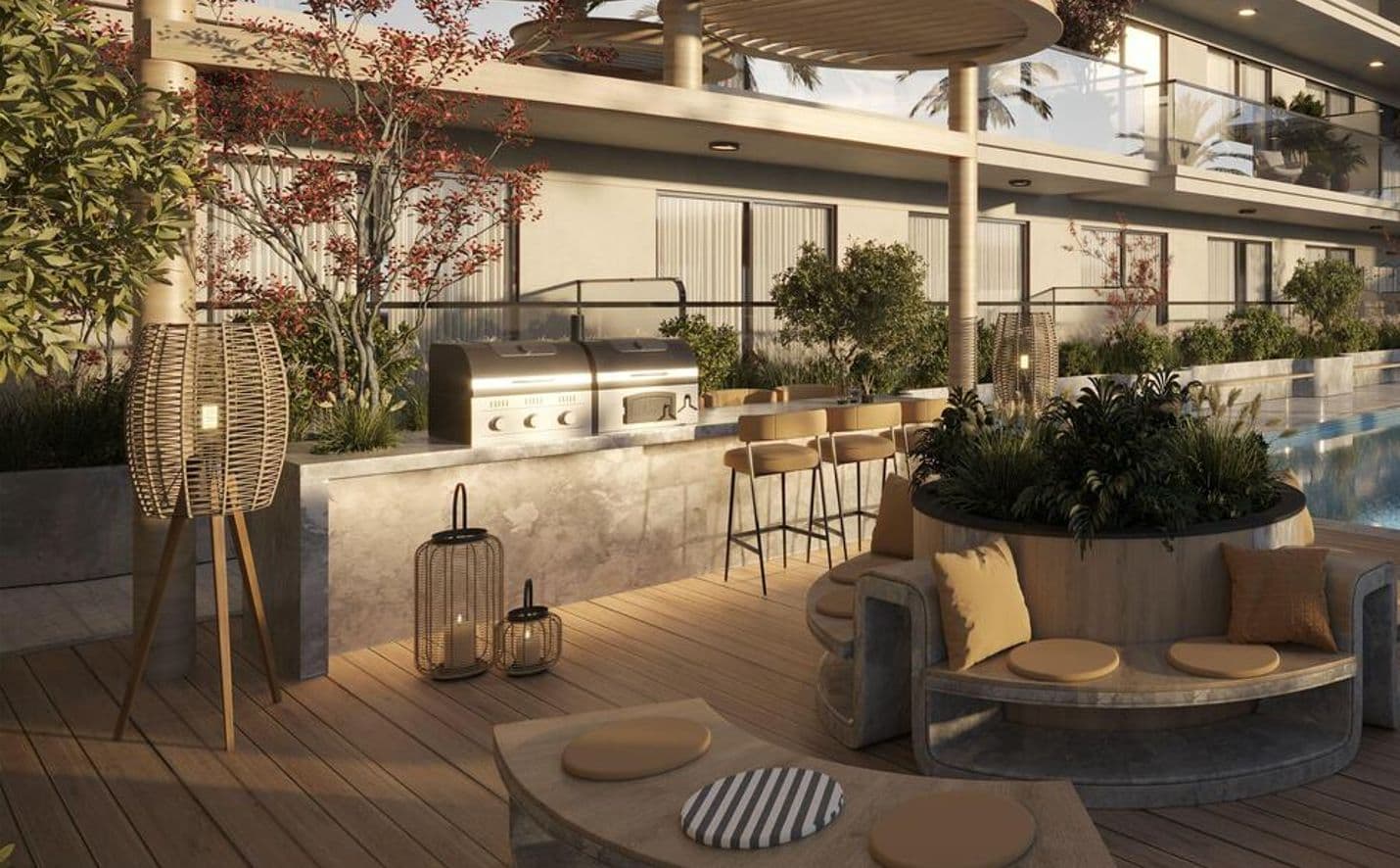 Tavora Residences amenity Bbq Area - Dubai International City, Dubai - by JHK Heights Development