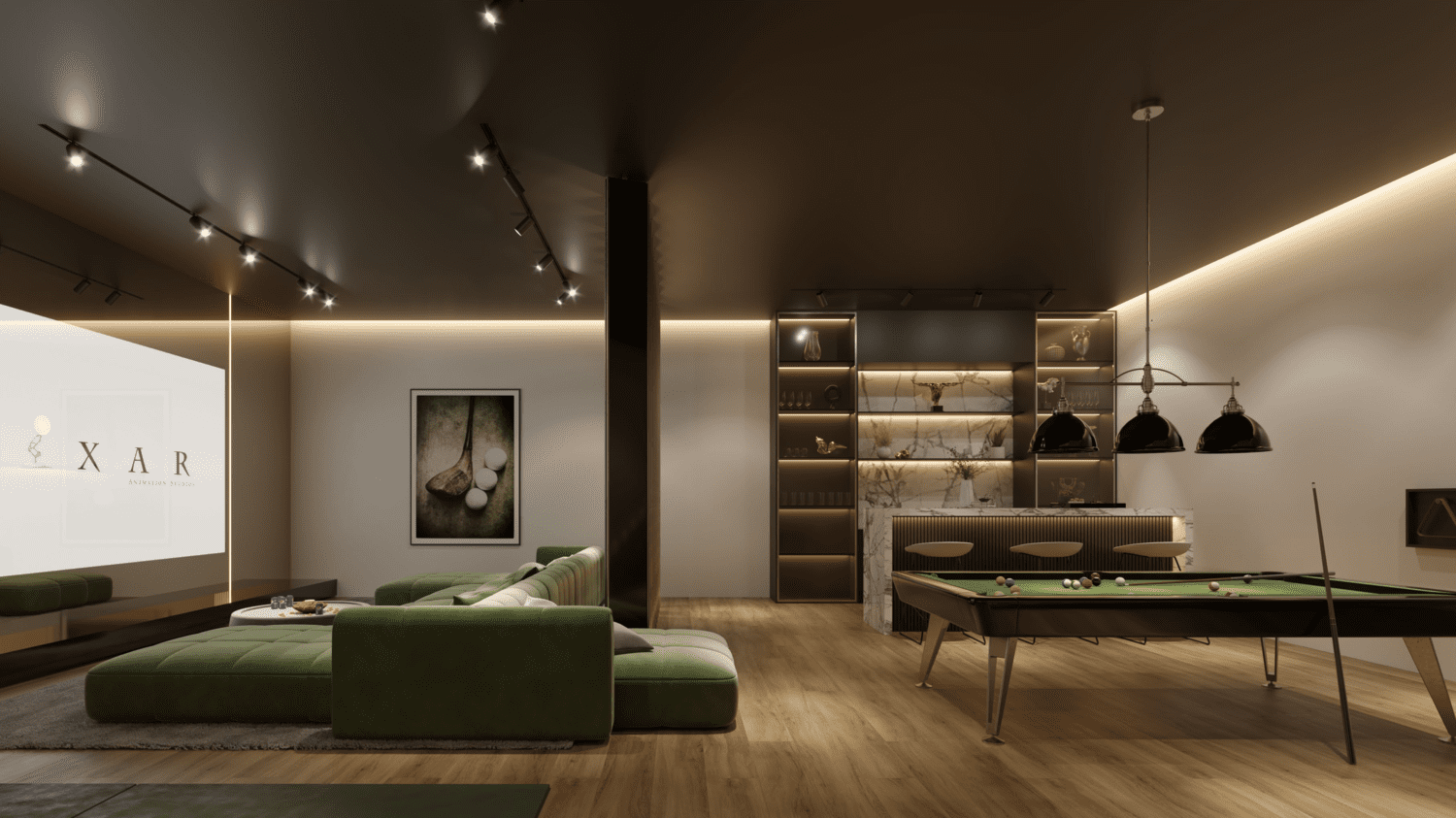 Terra Golf Collection amenity Private Theatre Room - Jumeirah Golf Estates, Dubai - by Taraf Holding