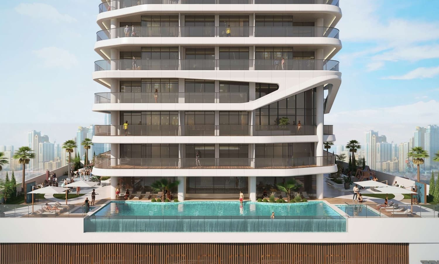 Terraces Marasi Drive amenity Public And Private Swimming Pools - Business Bay, Dubai - by Keymaven