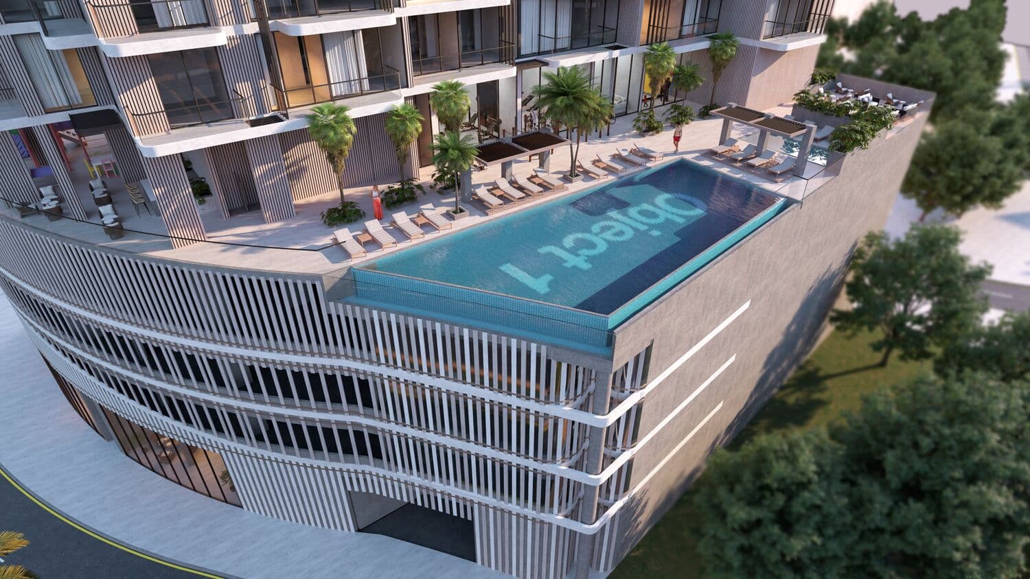 TETR1S Tower amenity Infinity Pool - JVC (Jumeirah Village Circle), Dubai - by Object 1