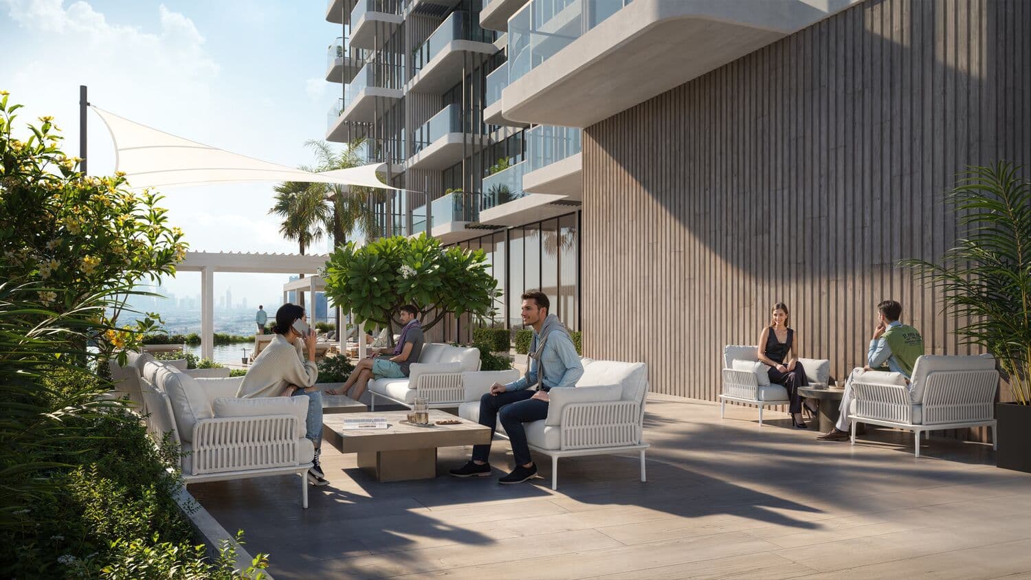 TETR1S Tower amenity Outdoor Lounge - JVC (Jumeirah Village Circle), Dubai - by Object 1