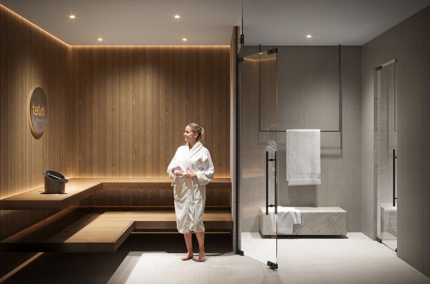 TETR1S Tower amenity Sauna - JVC (Jumeirah Village Circle), Dubai - by Object 1