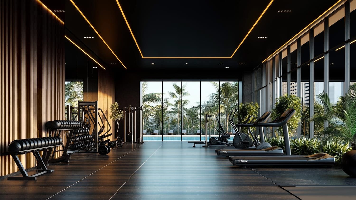 The Autograph i Series Residence amenity Indoor & Outdoor Gym - JVC (Jumeirah Village Circle), Dubai - by Green Group
