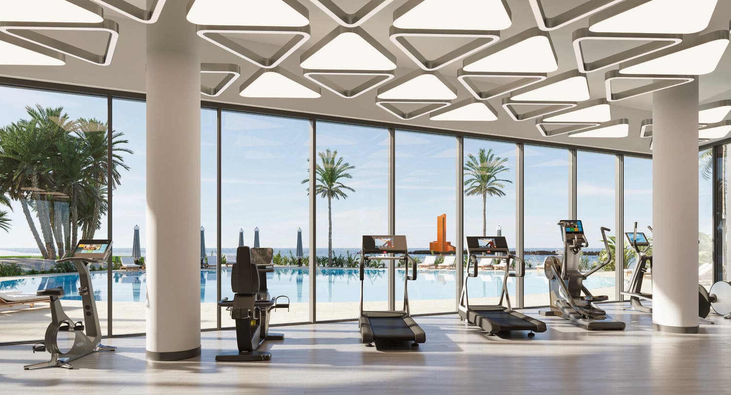 The Beach Vista amenity Gym - Al Marjan Island, Dubai - by Range Developments