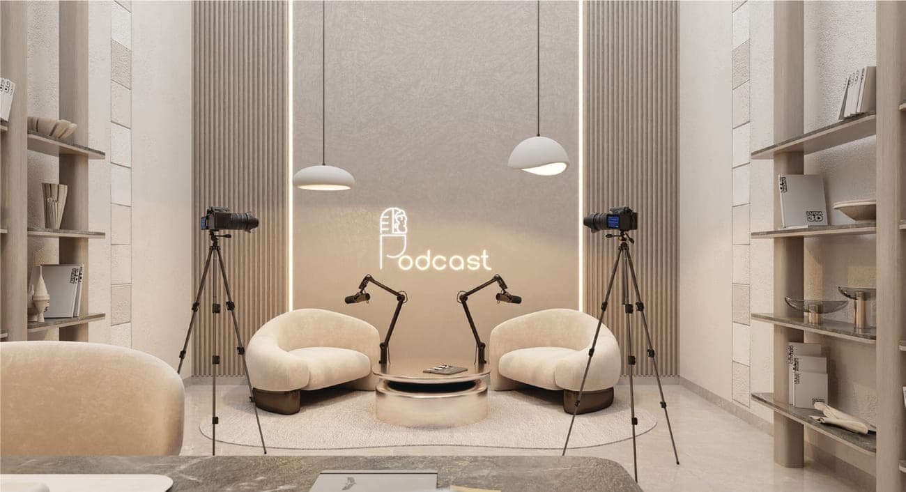The Boulevard amenity Podcast Room - Dubailand Residence Complex, Dubai - by Prestige One Developments