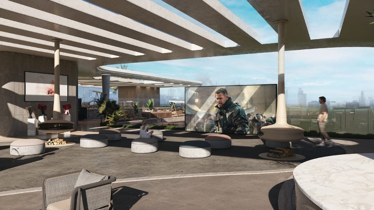 The Boulevard amenity Rooftop Cinema - Dubailand Residence Complex, Dubai - by Prestige One Developments