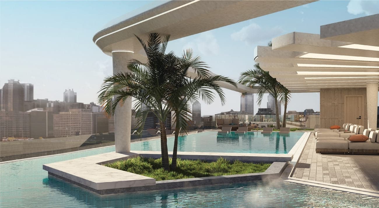 The Boulevard amenity Rooftop Swimming Pool - Dubailand Residence Complex, Dubai - by Prestige One Developments