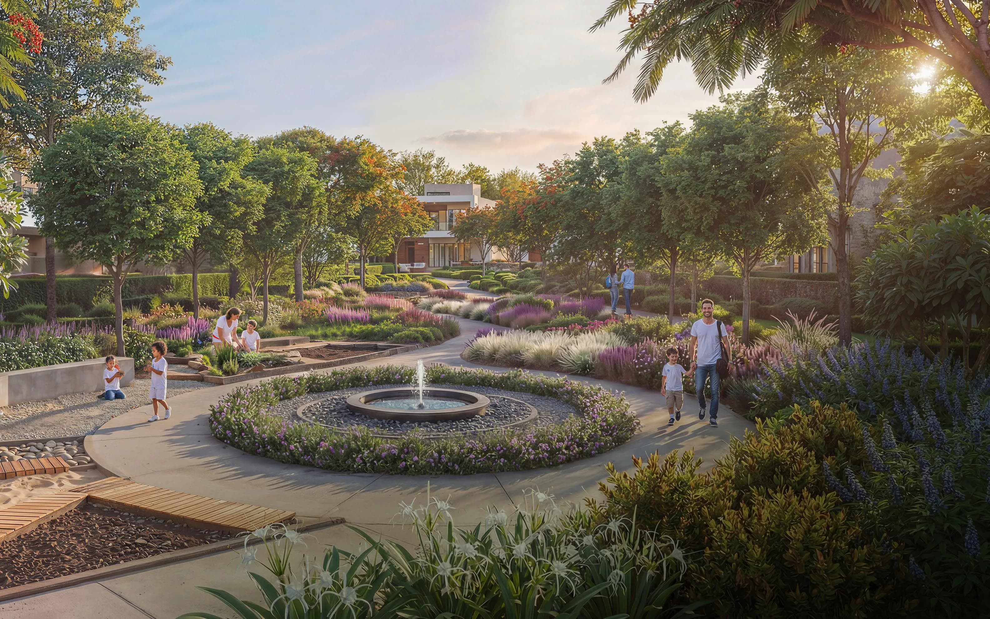 The Brooks at Sobha Sanctuary amenity Event Lawns and Open Gathering Spaces - The Valley, Dubai - by Sobha