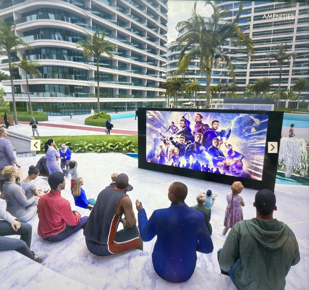 The Central Downtown amenity Outdoor Cinema - Arjan, Dubai - by AQUA Properties