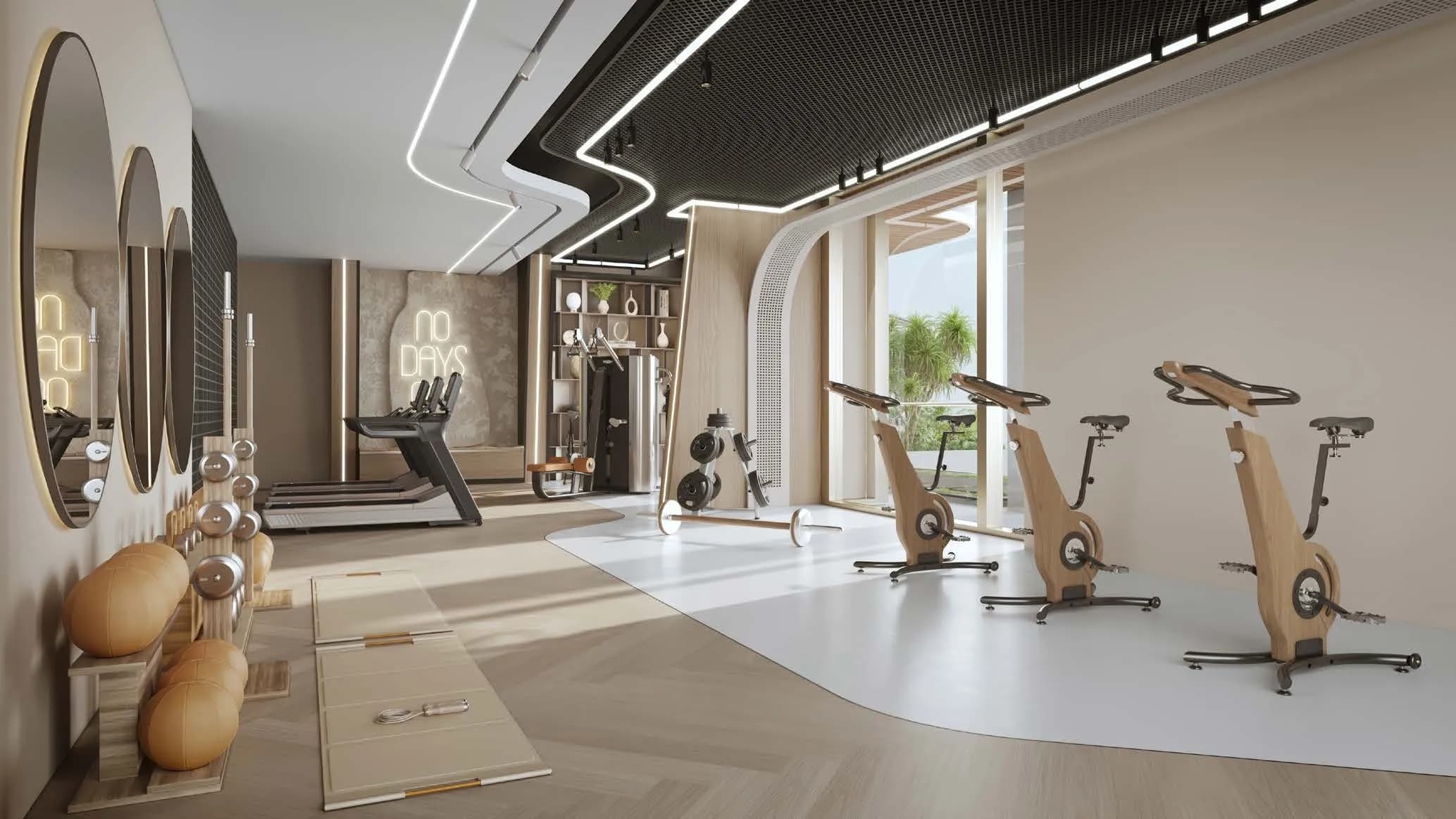 The Central Uptown amenity Fully Equipped Gym - Al Barsha South 3, Dubai - by AQUA Properties