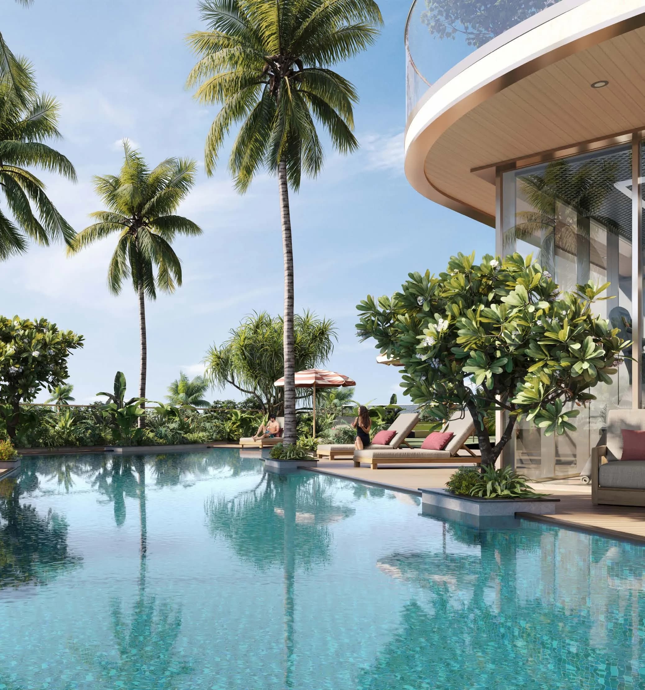 The Central Uptown amenity Infinity Pool - Al Barsha South 3, Dubai - by AQUA Properties