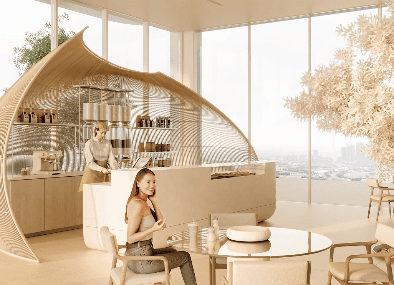 The Chedi Private Residences amenity Sky Social Cafe - Al Barsha, Dubai - by Al Seeb Developers
