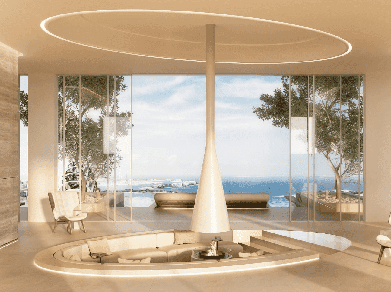 The Chedi Private Residences amenity The Sunken Lounge - Al Barsha, Dubai - by Al Seeb Developers