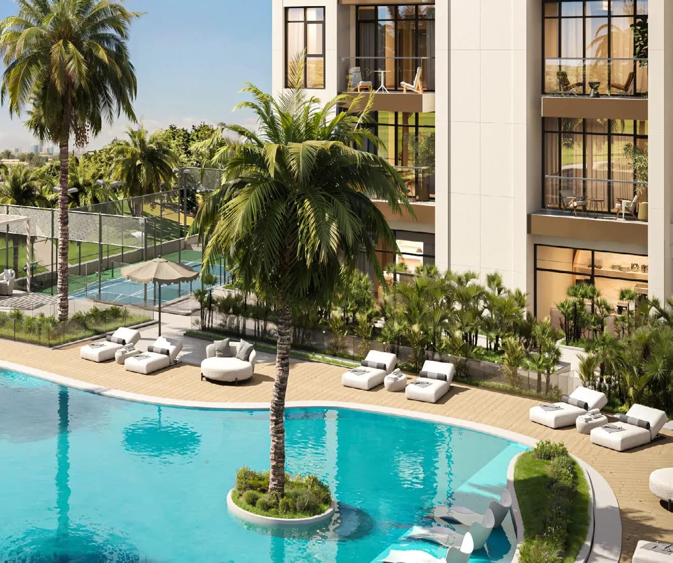The Collection at Taiyo amenity Swimming Pool - Jebel Ali Village, Dubai - by LMD