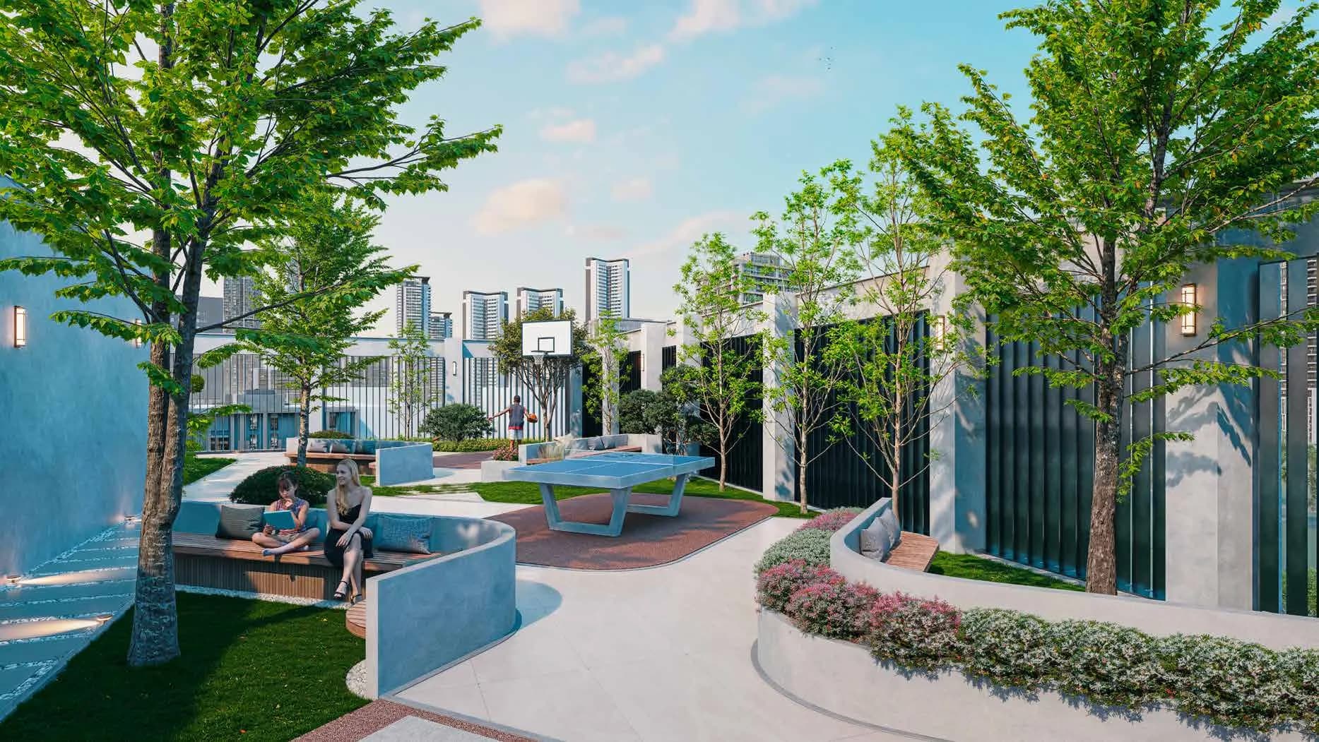The Collective amenity Landscaped Terraces and Community Gardens - Madinat Al Mataar, Dubai - by Bold Developer