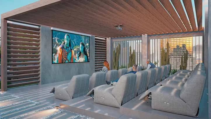 The Collective amenity Open-Air Cinema - Madinat Al Mataar, Dubai - by Bold Developer