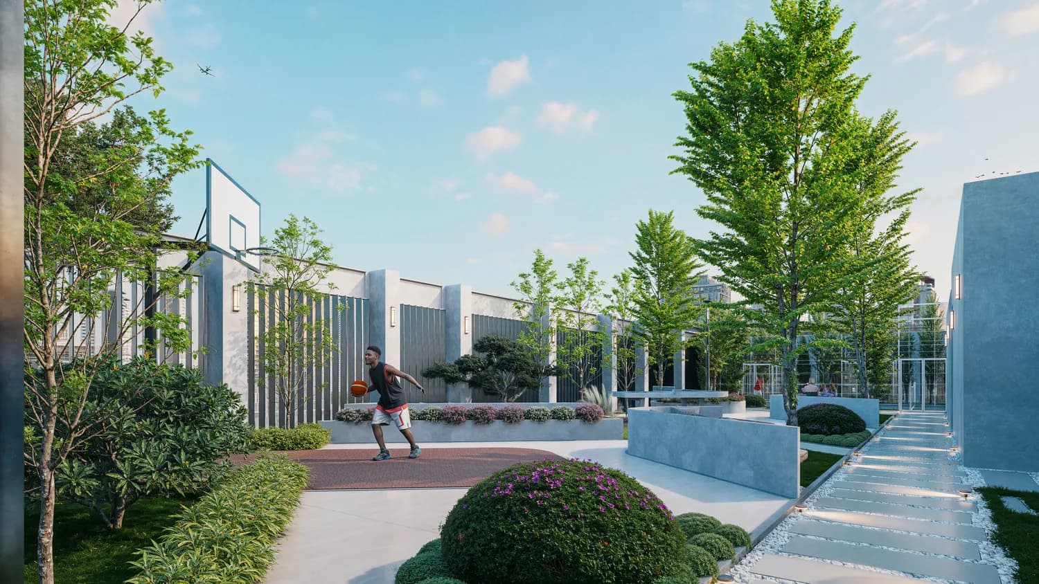 The Collective amenity Outdoor Fitness Zone - Madinat Al Mataar, Dubai - by Bold Developer