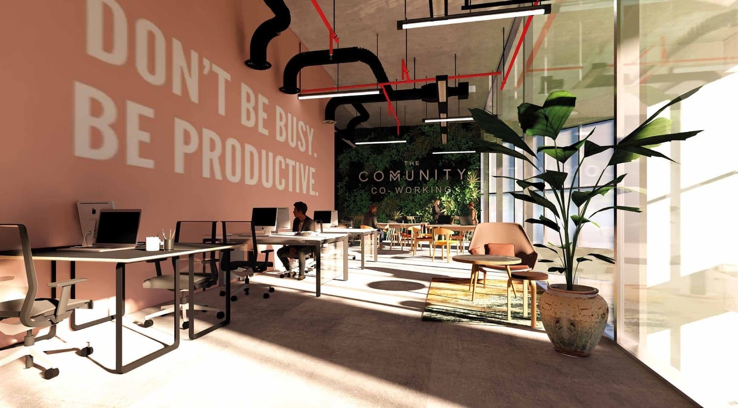 The Community JVT amenity Flexible Workspace in JVT (Jumeirah Village Triangle), Dubai, by AQUA Properties