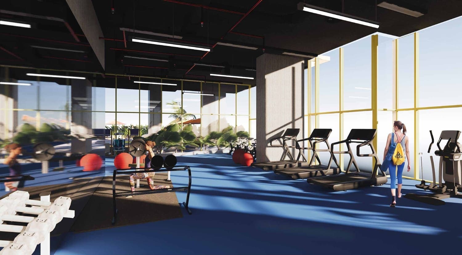 The Community JVT amenity State-Of-The-Art Gym in JVT (Jumeirah Village Triangle), Dubai, by AQUA Properties